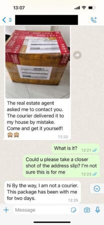 Whatsapp Package Scam