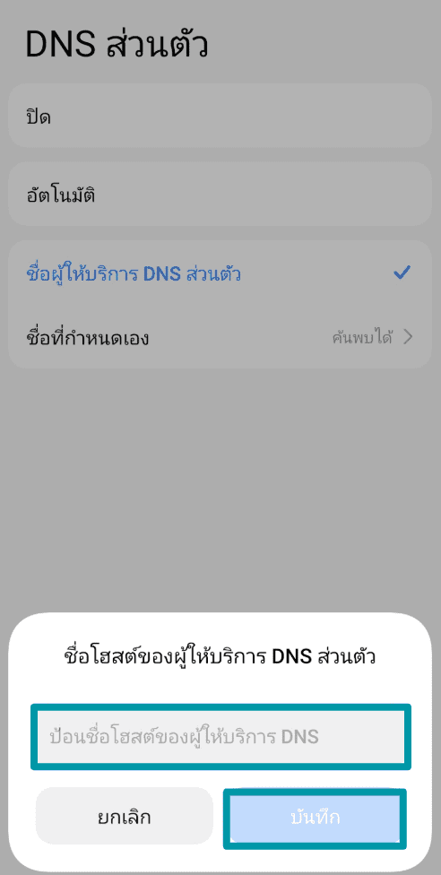 Enter trustworthy DNS server addresses to use as your main recursive server on Android.
