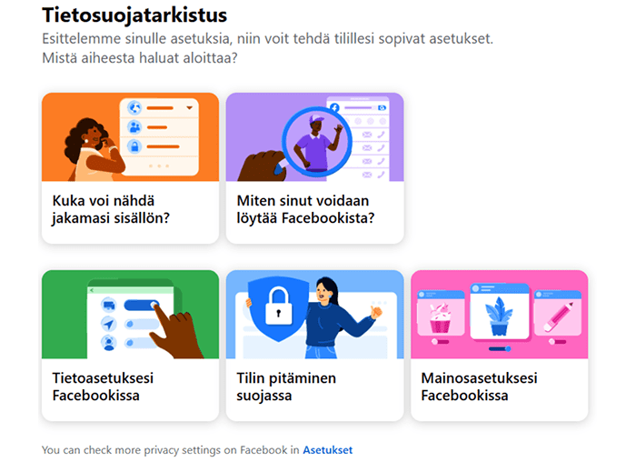 Facebook Privacy Checkup page.