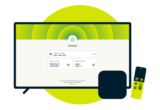 Accedi a ExpressVPN Effettua l'accesso alla tua app per Apple TV con le credenziali di ExpressVPN. Collegati a un server nella posizione che prefer...
