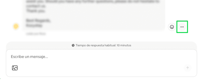 Airbnb Messages screen showing three dots.