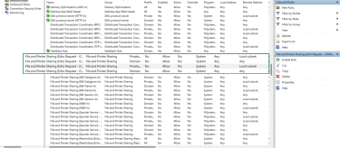 Allow File and Printer Sharing (Echo Request – ICMPv4-In) and File and Printer Sharing (Echo Request – ICMPv6-In) on Windows.