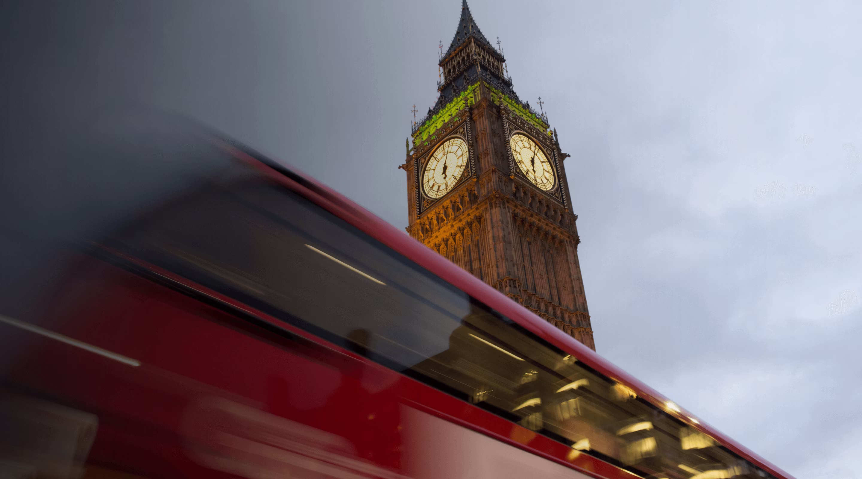 View of Big Ben in London.