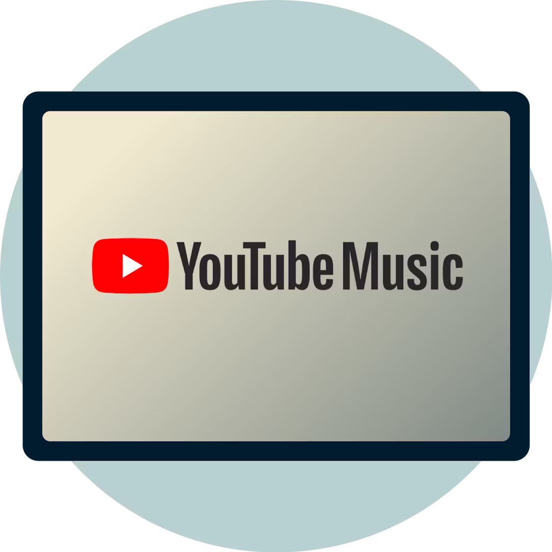 YouTube Music-logoen på en skjerm.