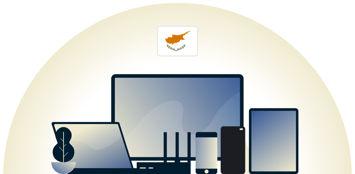 VPN pour Chypre protégeant une variété de dispositifs.