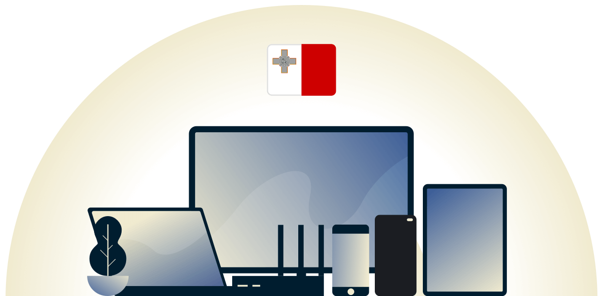Malta VPN protecting a variety of devices.