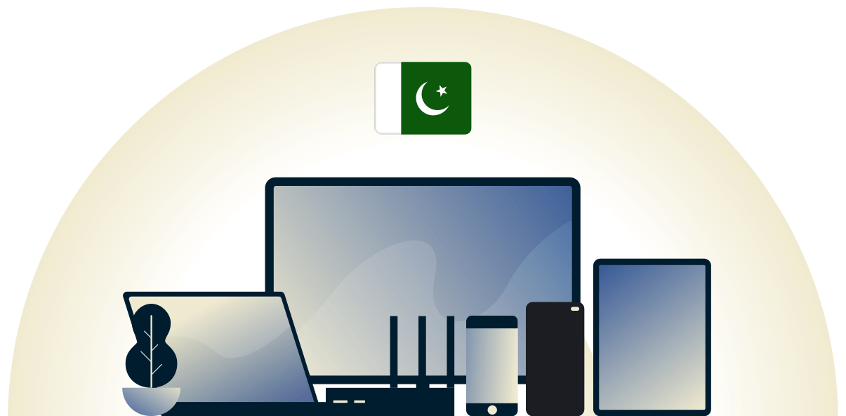 Pakistan VPN beskytter en række forskellige enheder.