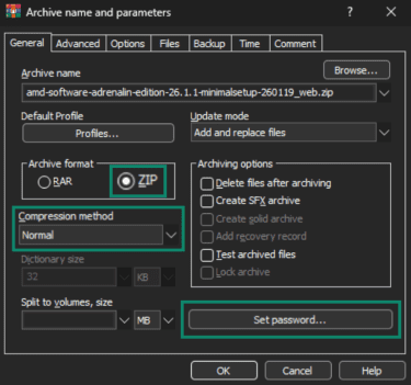 How to set up a password for a Windows ZIP folder.